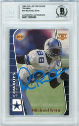 1999 Collector's Edge Triumph #39 Michael Irvin Dallas Cowboys BGS Autograph