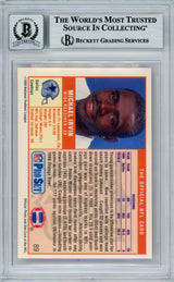 1989 Pro Set #89 Michael Irvin Dallas Cowboys BGS Autograph 10