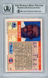 1989 Pro Set #89 Michael Irvin Dallas Cowboys BGS Autograph 10