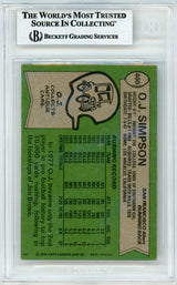 1978 Topps #400 O.J. Simpson San Fransico 49ers BGS Autograph
