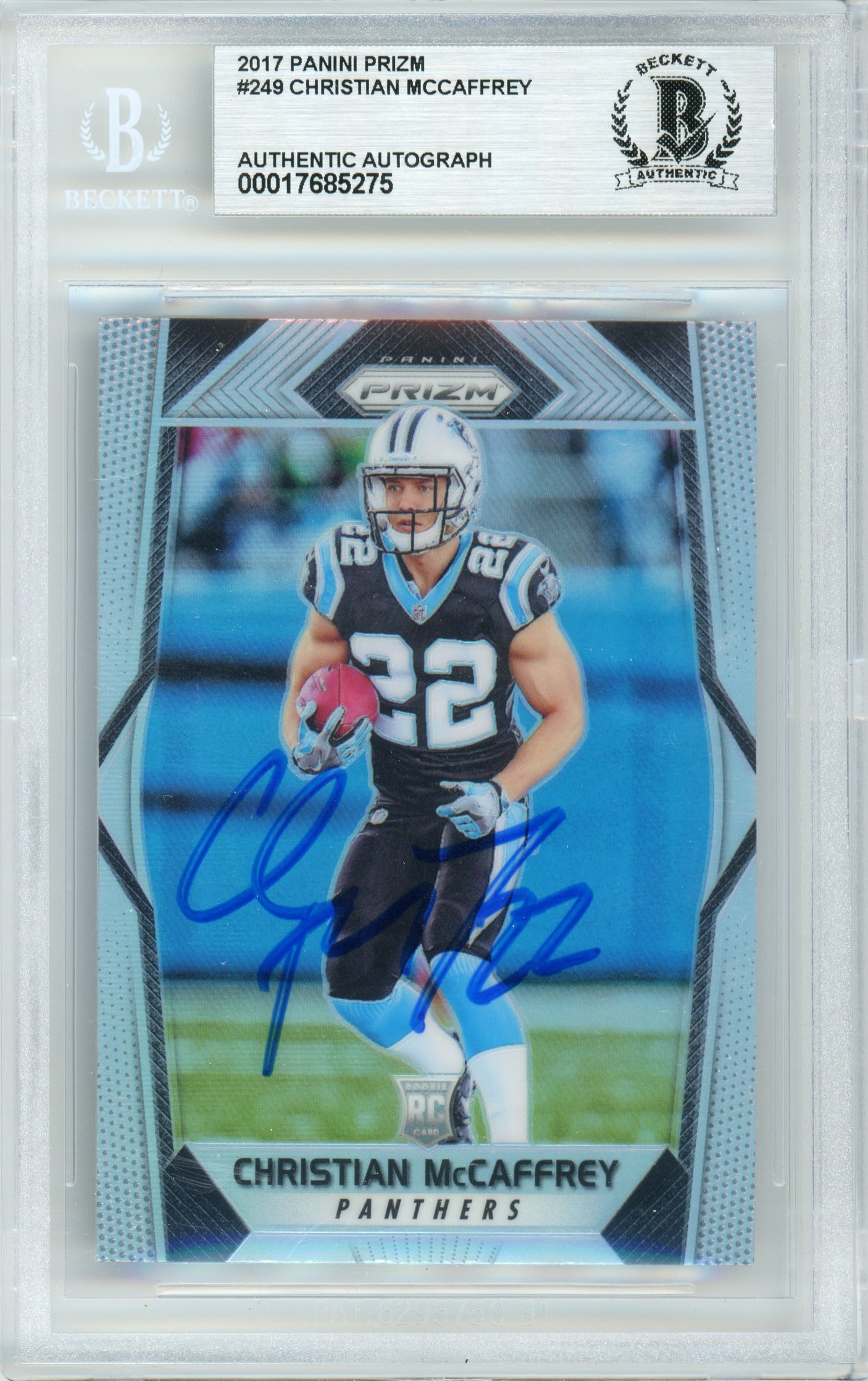 2017 Panini Prizm Silver #249 Christian McCaffrey RC Panthers BGS Autograph