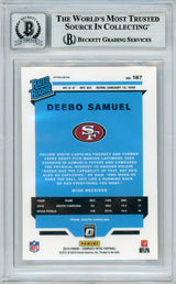 2019 Donruss Optic Red & Yellow Holo RR #167 Deebo Samuel RC 49ers BGS Auto 10