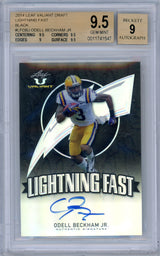 2014 Leaf Valiant Draft Lightning Fast Black #LF-OBJ Odell Beckham Jr. /5 RC LSU BGS 9.5 Auto 9