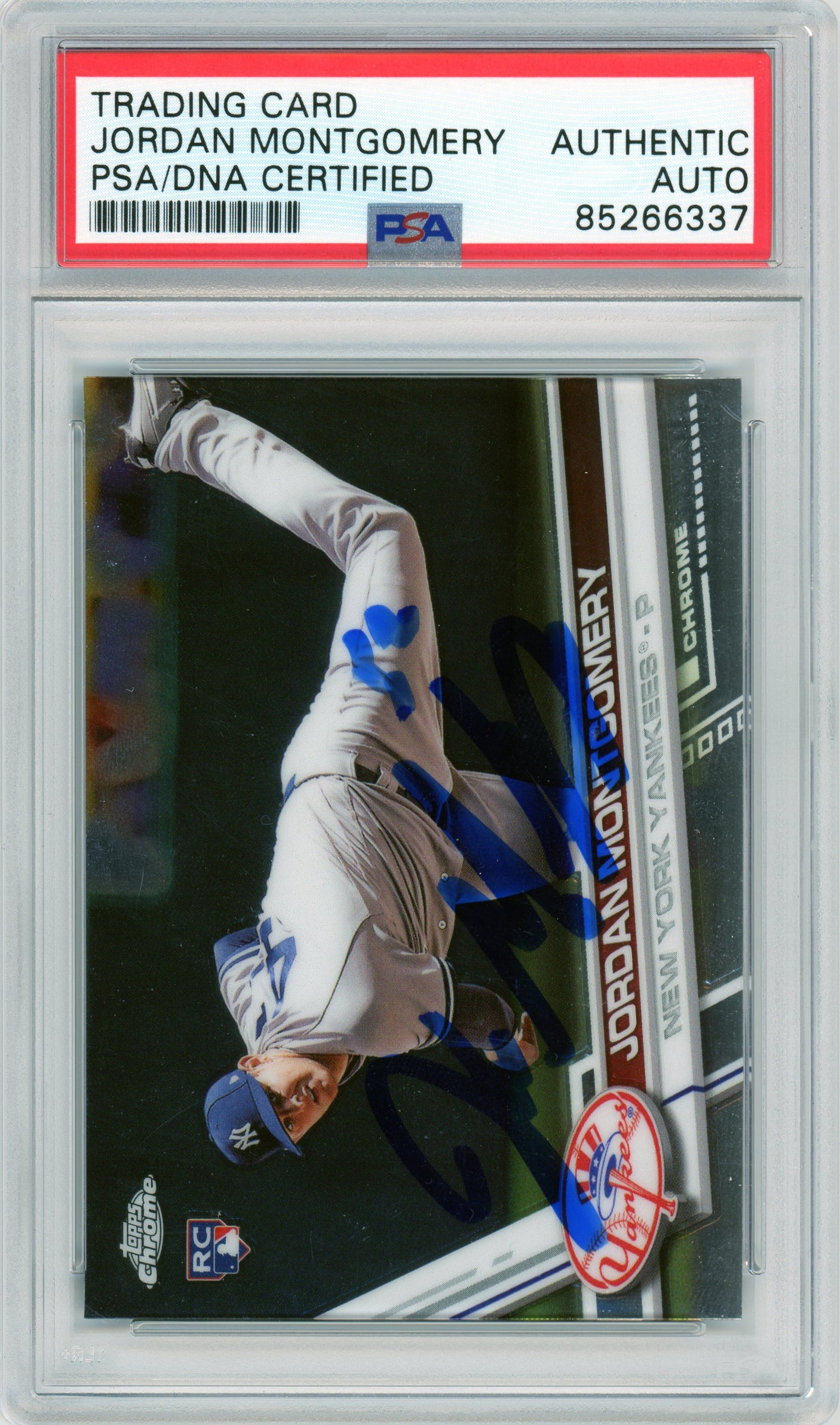 2017 Topps Chrome Update #HMT58 Jordan Montgomery RC Yankees PSA Autograph