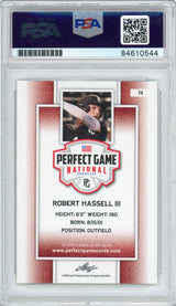 2019 Leaf Perfect Game #74 Robert Hassell III RC Nationals PSA Autograph