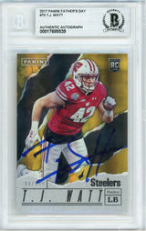 2017 Panini Fathers Day #75 T.J. Watt RC /499 Steelers BGS Autograph