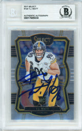 2017 Panini Select #124 T.J. Watt RC Pittsburgh Steelers BGS Autograph
