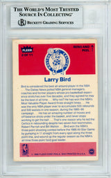 1986-87 Fleer Stickers #2 Larry Bird Boston Celtics BGS Autograph