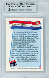 1991-92 Hoops McDonald's #52 Larry Bird USA BGS Autograph