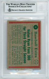 1975 Topps Mini Highlights #5 Nolan Ryan Angels BGS Autograph