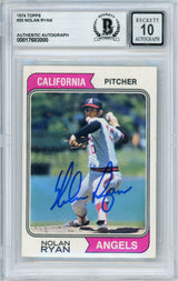 1974 Topps #20 Nolan Ryan Angels BGS Autograph 10