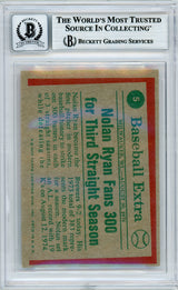 1975 Topps Highlights #5 Nolan Ryan Angels BGS Autograph 10