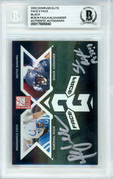 2005 Donruss Elite Face 2 Face Black #CB-16 Marshall Faulk & Shaun Alexander /500 BGS Auto