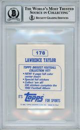 1983 Topps Stickers #178 Lawrence Taylor Giants BGS Autograph 10