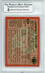 1983 Topps #133 Lawrence Taylor Giants BGS Autograph