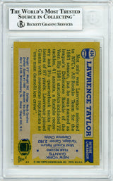 1982 Topps NFC All-Pro #434 Lawrence Taylor RC Giants BGS Autograph
