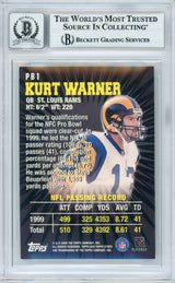 2000 Topps Stars Pro Bowl Powerhouse #PB1 Kurt Warner Rams BGS Autograph 10