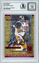 2000 Donruss Elite Series #ES-19 Kurt Warner Rams /2500 BGS Autograph 10
