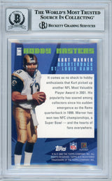 2002 Topps Hobby Masters #HM1 Kurt Warner Rams BGS Autograph 10