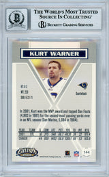 2002 Pacific Exclusive #144 Kurt Warner Rams BGS Autograph 10