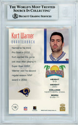 2002 Crown Royale Pro Bowl Honors #18 Kurt Warner Rams BGS Autograph