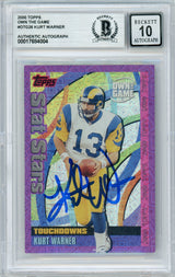 2000 Topps Own The Game #OTG26 Kurt Warner Rams BGS Autograph 10