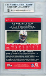 2007 Bowman Chrome #BC10 Darrelle Revis RC BGS Autograph