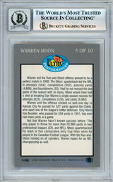 1991 Ultra Performances #5 Warren Moon w/ "HOF" Houston Oilers BGS Autograph 10