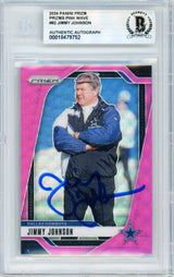 2024 Panini Prizm - Pink #82 Jimmy Johnson Cowboys BGS Autograph