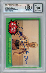 1977 Star Wars - C3P0 Searches for His Counterpart #200 Anthony Daniels RC BGS Autograph 10