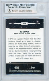 2024 Topps Chrome Star Wars - Rebel Orange Refractor /25 #109 Anthony Daniels BGS Autograph