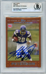 2007 Topps - Copper /2007 #301 Adrian Peterson Rookie BGS Autograph