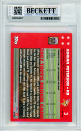 2007 Topps - Exclusive Rookies Relic Wht #3 Adrian Peterson RC Vikings BGS Auto 10