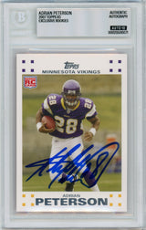 2007 Topps - Exclusive Rookies Wht #3 Adrian Peterson Vikings BGS Autograph 10