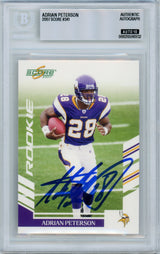 2007 Score #341 Adrian Peterson Rookie Vikings BGS Autograph 10