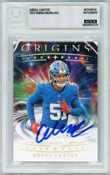 2025 Origins #112 Abdul Carter Rookie New York Giants BGS Autograph 10