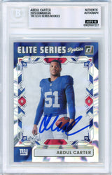 2025 Donruss - The Elite Series Rookies #ESR-ACR Abdul Carter RC Giants BGS Auto 10