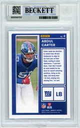 2025 Donruss - The Rookies #4 Abdul Carter RC New York Giants BGS Autograph 10