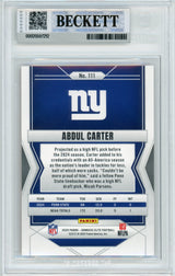 2025 Elite - Status Metallic Orange /849 #111 Abdul Carter RC New York Giants BGS Auto 10