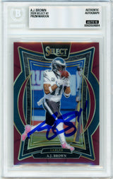 2024 Select - Maroon Prizm /149 #2 AJ Brown Philadelphia Eagles BGS Autograph 10