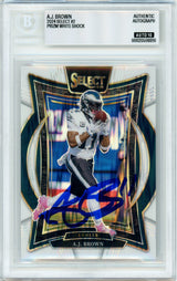 2024 Select - White Shock Prizm /199 #2 AJ Brown Philadelphia Eagles BGS Auto 10
