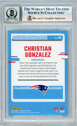 2023 Donruss - Portrait #46 Christian Gonzalez RC New England Patriots BGS Autograph 10