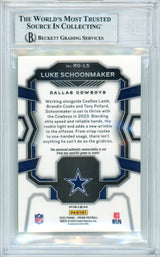 2023 Prizm - Rookie Gear Neon Green Pulsar #RG-LS Luke Schoonmaker RC Cowboys BGS Auto