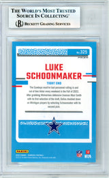 2023 Donruss Optic - Red & Green #325 Luke Schoonmaker RC Cowboys BGS Autograph