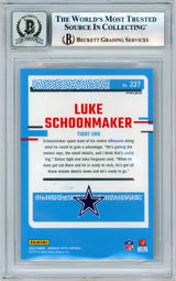 2023 Donruss Optic - Purple Shock #227 Luke Schoonmaker RC Dallas Cowboys BGS Auto 10