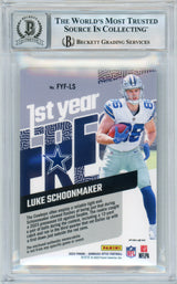 2023 Donruss Optic - First Year Fresh Blue Hyper #FYF-LS Luke Schoonmaker RC Cowboys BGS Auto 10