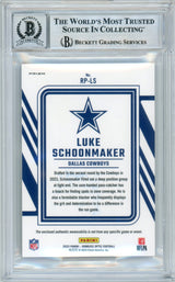 2023 Donruss Optic - Rookie Phenoms Blue Hyper #RP-LS Luke Schoonmaker RC Cowboys BGS Auto 10