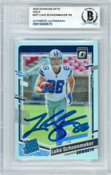 2023 Donruss Optic - Holo #227 Luke Schoonmaker RC Dallas Cowboys BGS Autograph