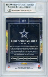 2023 Origins #121 Luke Schoonmaker RC Dallas Cowboys BGS Autograph