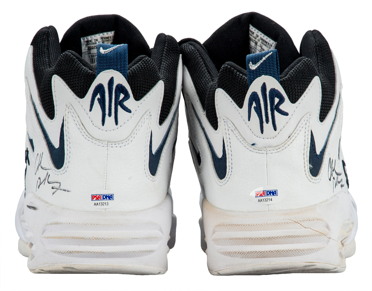 Rockets Charles Barkley Signed 1996-97 Game Used Nike Air CB4 Shoes PSA & Mears